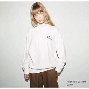 NEW Uniqlo X Kaws UT Long Sleeve Crewneck Sweatshirt Beige - US Men's Size Small